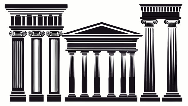 Classical greek columns Vector