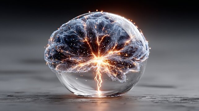 Dynamic neural network visualization sparks with vibrant energy, representing complex thought and innovation in a modern, abstract concept. - Powered by Adobe