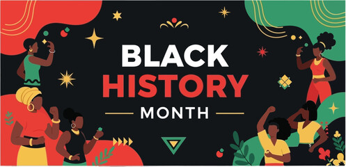 Black history month inspirational banner design