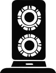 Black and white gear icon Vector