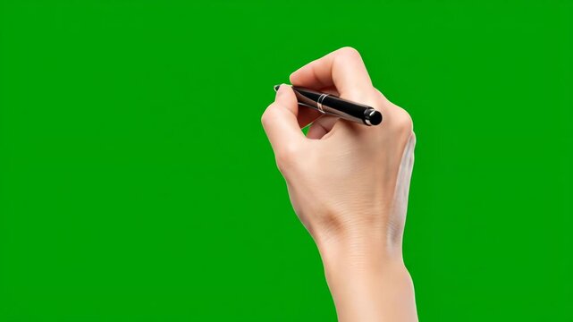 Hand Writing on Green Background for Creative Design.