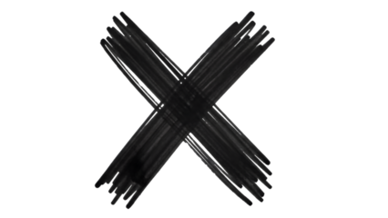 black cross isolated on white