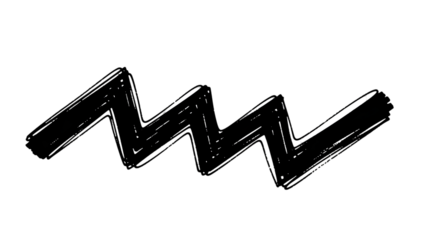 Hand Drawn Zigzag Emphasis Highlight Mark PNG