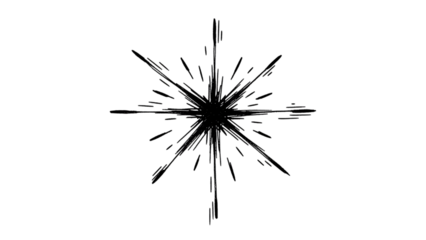 Hand Drawn Starburst Highlight Emphasis Mark PNG