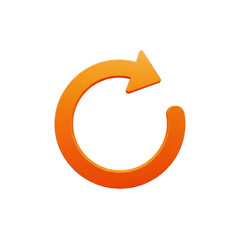Orange circular arrow pointing right
