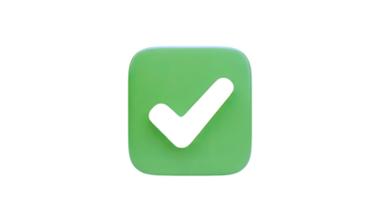Green Checkmark Icon with Rounded Square Background