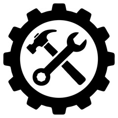 Gear With Tools Repair Icon