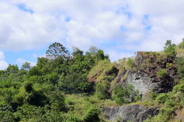 mountain landscape with blue sky