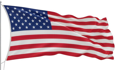Obraz premium American Flag Waving in the Wind with Black Background