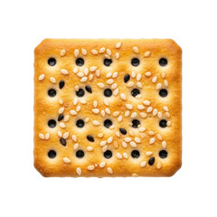 Sesame seed and chocolate chip square biscuit