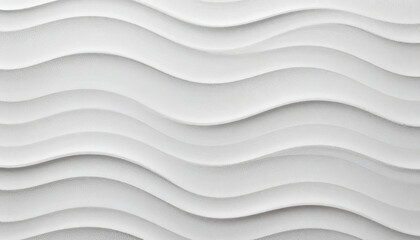 Abstract White Wavy Texture Background with Smooth Ripples and Subtle Shadows