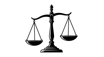 Balance scale illustration on white background