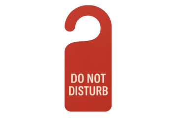 Red do not disturb sign with transparent background