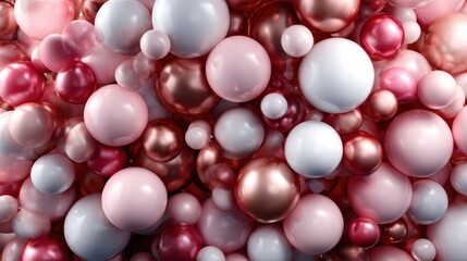 An intricate collection of glossy spheres in vibrant colors creates a mesmerizing abstract composition, evoking feelings of joy, curiosity, and artistic expression.