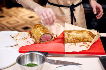 chocolate cake with christmas decorations