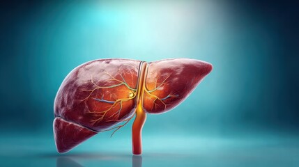 Biological background featuring accurate liver anatomy, great for documentaries, health campaigns, or academic projects.