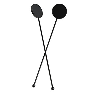 3D rendering of a stir stick for drinks such as tea, juice, and coffee. For promotional logo sticker mockups in cafes.
