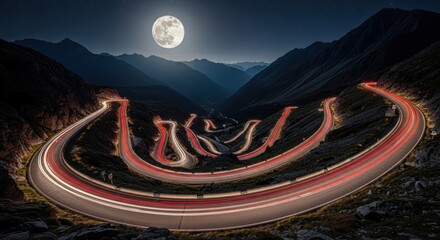 moon over the mountain