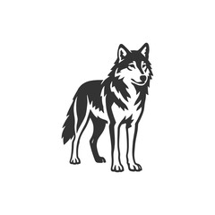 Fototapeta premium Wolf Vector Night Spiral Mark