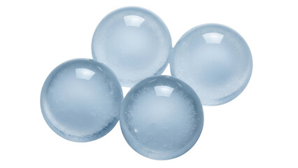 Isolated Aquamarine gemstones, blue smooth shiny cabochon gems, collection, jewel collection