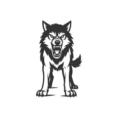 Obraz premium Wolf Vector Silent Iron Curve