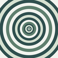 Obraz premium Abstract Concentric Circle Pattern with Dark Green, Sage Green, and Off-White Rings