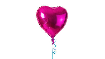 Isolated Magenta Heart Balloon, Celebration of Romance, Anniversary, Valentine's Day, Love