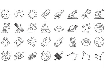 Cosmic and Astronomy Icons for Space Exploration Interfaces © ALI
