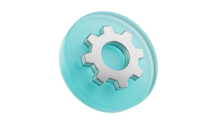 Isolated settings icon for web page design or app development, adjustment tool, preferences symbol