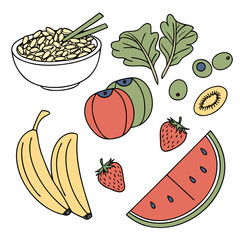 Clean Healthy Eating Concept Illustration  Flat Ve (8) Vector Illustration