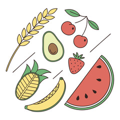 Clean Healthy Eating Concept Illustration  Flat Ve (11) Vector Illustration