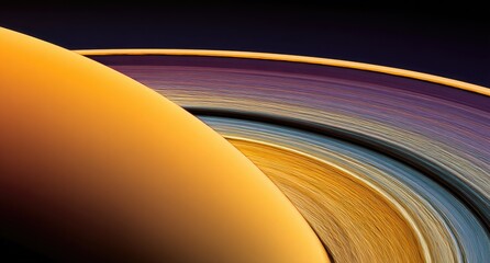 Planetary rings, orange and gold hue