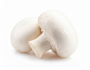 Mushroom over white background, food and cuisine