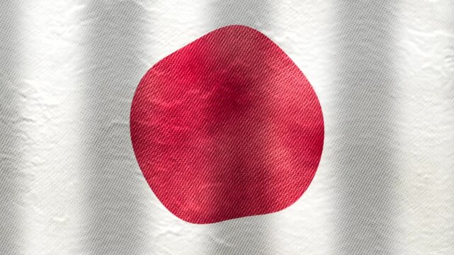 A loop video animation flag japan moving .