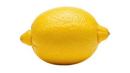 Isolated yellow lemon fruit with textured skin and small protrusions ready for use