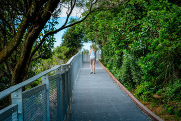 Taken at Hungry Point Reserve on the Cliff Top Walk in December 2025, this photo shows the coastline views toward Bundeena and Maianbar, with people enjoying hiking and coastal life.