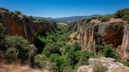 Impressive hoz de beteta canyon landscape inspiring awe in spain
