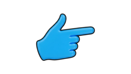 Isolated pointing hand, hand gesture, forward direction, direction vector, attention concept, guide