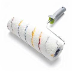 Paint roller on white background