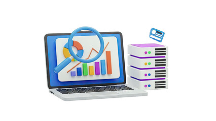 Data Analysis on Laptop with Servers and Credit Card