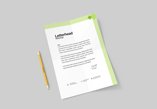 Modern Minimal Letterhead Mockup Design