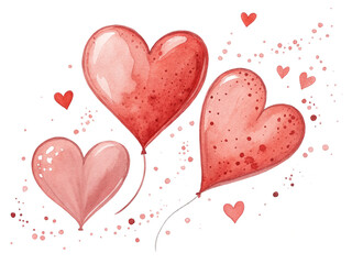 heart illustration, love heart for valentines day background - design banner