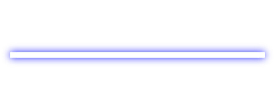 Blue neon glowing horizontal line with soft glow for design and tech projects background