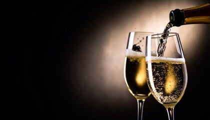 シャンパン 乾杯 祝杯 泡 黄金色 輝き 祝福 パーティー 記念日 豪華 エレガント 贅沢 躍動感 瞬間 液体 社交 成功 喜び 華やか ボケ