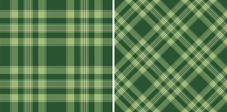 Classic green plaid patterns. Versatile textile design for fashion, home decor, or graphics. Evokes tradition, warmth, and a touch of rustic elegance.