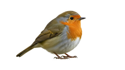 Isolated European Robin perching, resting. Wildlife, conservation, birds, ornithology