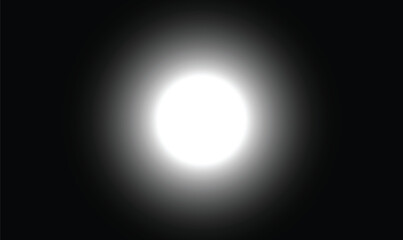 Realistic moonlight softly glowing on a dark background. © Anabia