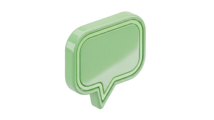 Isolated speech bubble graphic for communication online, notification message or contact, sign, icon