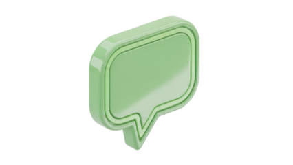 Isolated speech bubble graphic for communication online, notification message or contact, sign, icon