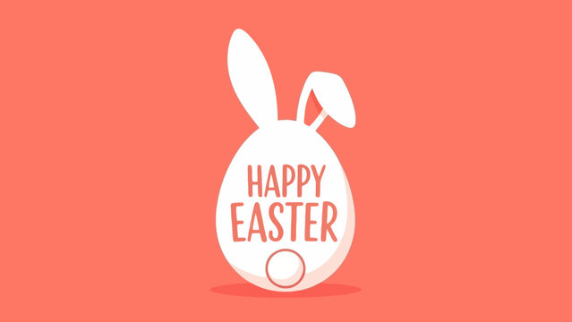 Happy Easter Egg Bunny Illustration Festive Celebration & Seasonal Holiday Design